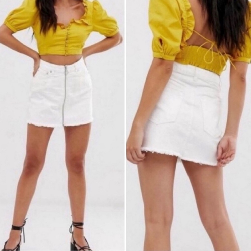 🤍Free People White Distressed Denim Size 29 NWOT